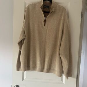 Daniel Cremieux Tan Zip-Up Sweater